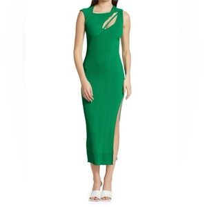 aknvas green dress Tuckernuck Metallic Green Plaid Indy Maxi Dress Green Plaid / L main image 1